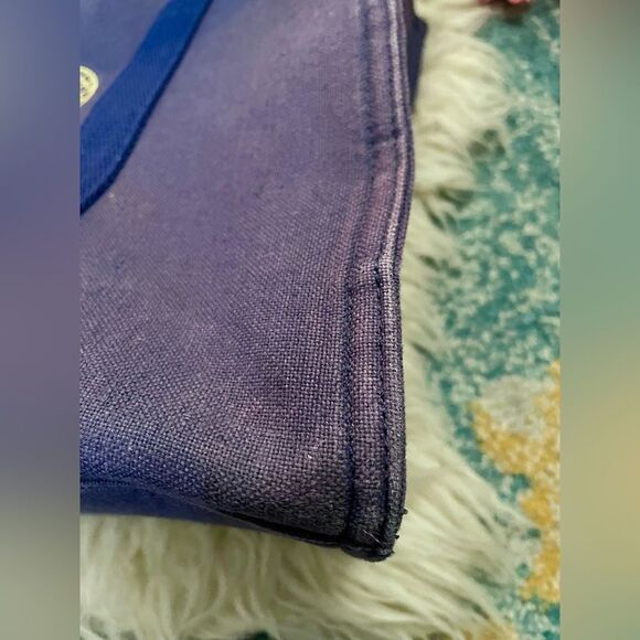 Spartina 449 Navy Canvas Tennis Tote Carry-All - Picture 5 of 9